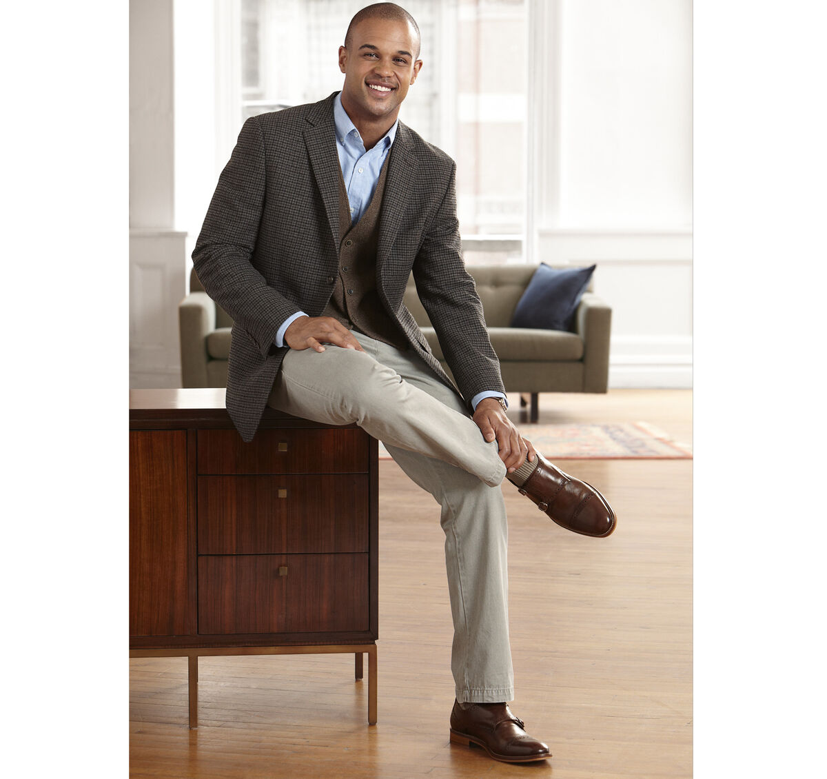 Conard Double Buckle Monk Strap image number null